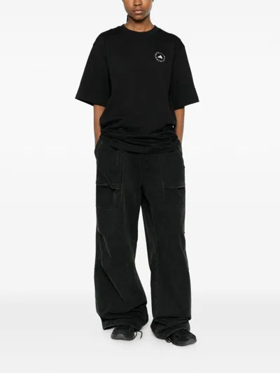 Adidas By Stella Mccartney Adidas By Stella Mc Cartney Logo Sporty T Shirt In Black