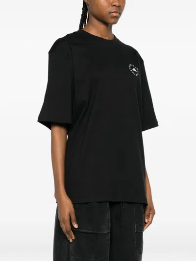 Adidas By Stella Mccartney Adidas By Stella Mc Cartney Logo Sporty T Shirt In Black