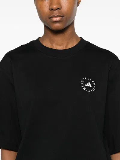 Adidas By Stella Mccartney Adidas By Stella Mc Cartney Logo Sporty T Shirt In Black