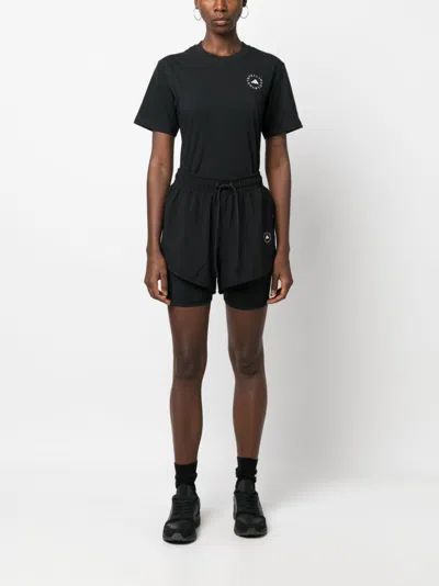 Adidas By Stella Mccartney Adidas By Stella Mc Cartney Logo Sporty T Shirt In Black