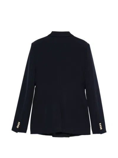 Tagliatore Double Breasted Jacket Front Pockets Notch Lapels In Black