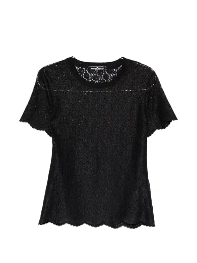 Ermanno Scervino Embroidered T-shirt In Black