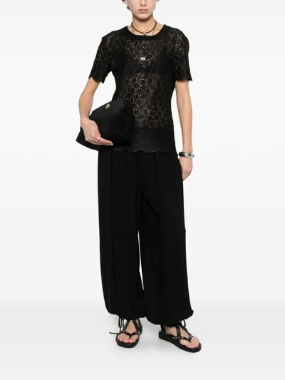 Ermanno Scervino Embroidered T-shirt In Black