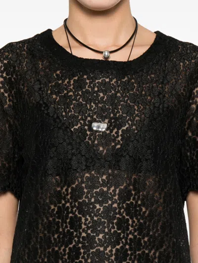 Ermanno Scervino Embroidered T-shirt In Black