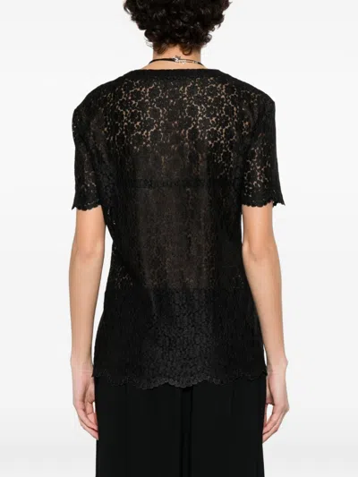 Ermanno Scervino Embroidered T-shirt In Black