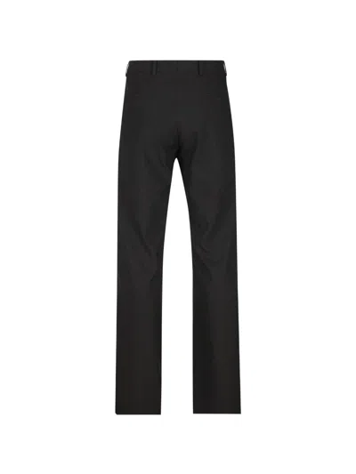Gucci Tailored Trousers Subtle Pattern Belt Loops In Brown