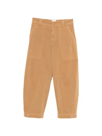 Closed Romi Diagonal-pockets Trousers In Brown