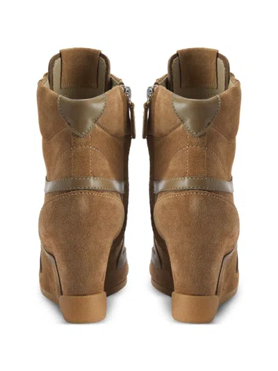Giuseppe Zanotti Top Wedge Lace-up Sneakers In Brown
