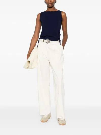 Dunst Drawstring Boat Neck In Blue