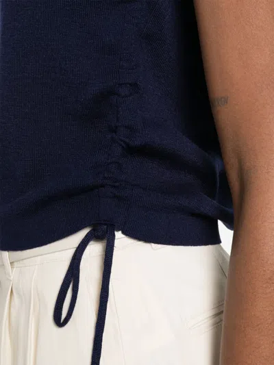 Dunst Drawstring Boat Neck In Blue