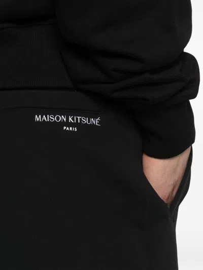 Maison Kitsuné Tailored Shorts Featuring Practical Side Pockets In Black