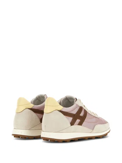 Hogan Athletic Suede And Technical Fabric Sneakers In White