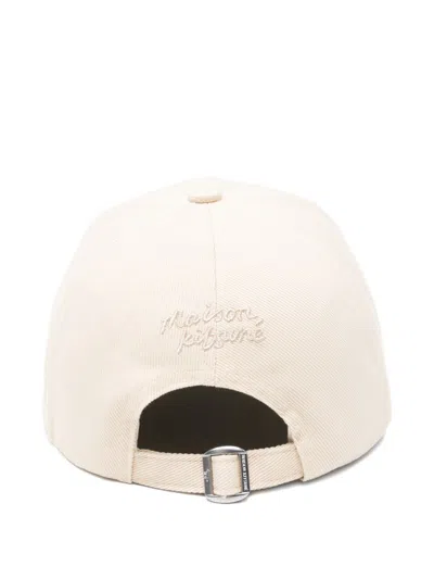 Maison Kitsuné Fox-embroidered Baseball Cap In White