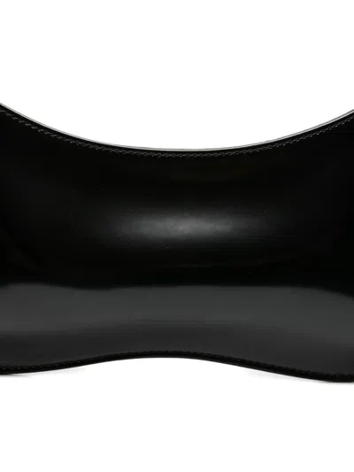 Jacquemus Versatile Shoulder Bag Adjustable Strap Smooth Finish In Black