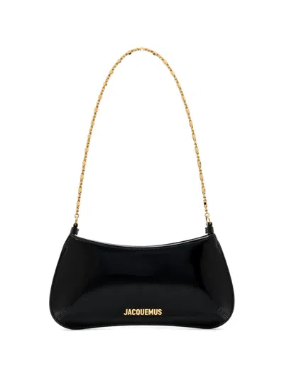 Jacquemus Ex 24hbaw00404ac18a01 Le Petit Bisou Chaine Shoulder Bags Black In Black