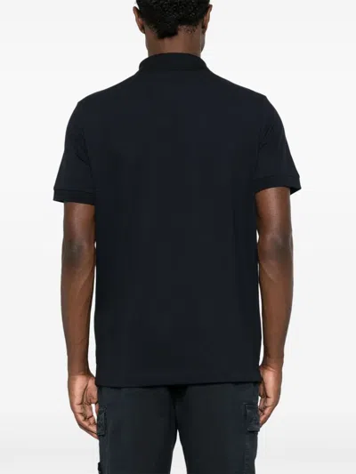 Stone Island Mens Black Brand-patch Regular-fit Stretch-cotton Polo Shirt Xl In Black
