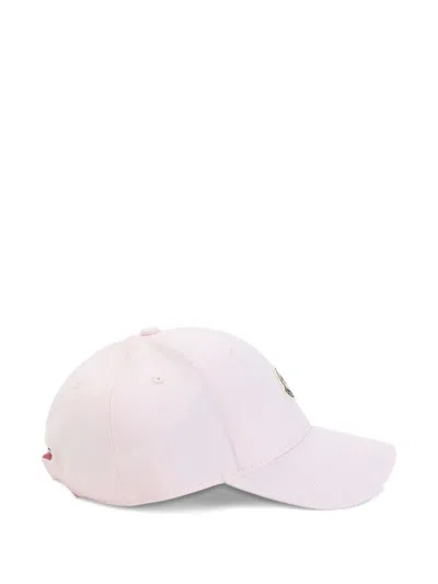 Moncler Gabardine Baseball Cap With Logo Patch In Neutral