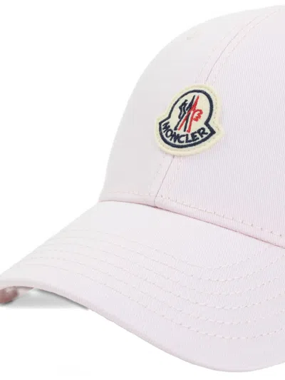 Moncler Gabardine Baseball Cap With Logo Patch In Neutral