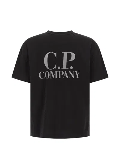 C.p. Company C.p.company Logo-print Short-sleeve Tee In Black