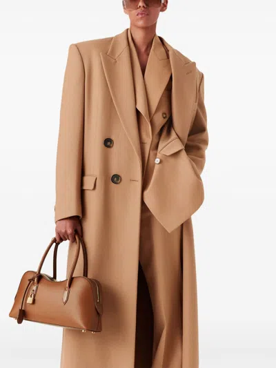 Stella Mccartney Stella Ryder Logo-embossed Embellished Textured Vegan Tote In Brown