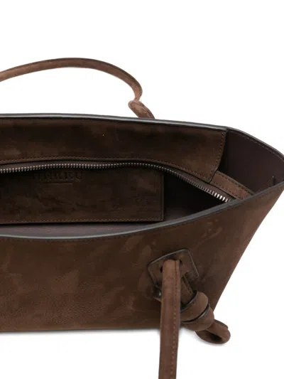 Hereu Medium Fleca Knotted Shoulder Bag In Brown
