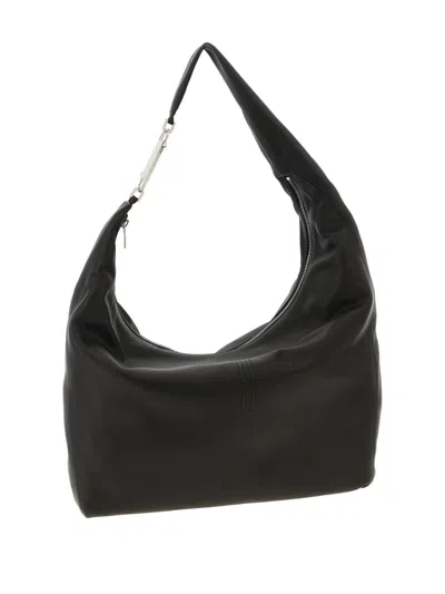 Rick Owens Gemini Shoulder Bag Adjustable Strap Hardware In Black