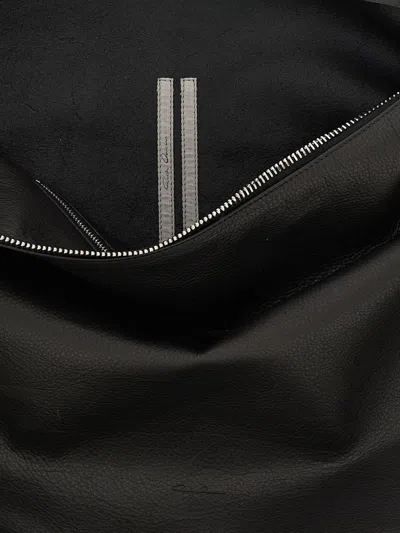 Rick Owens Gemini Shoulder Bag Adjustable Strap Hardware In Black