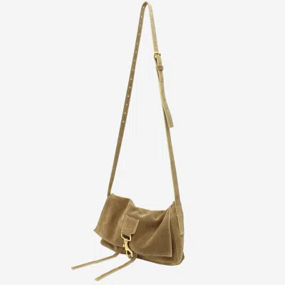 Radica Studio Buttery Suede Bag With Adjustable Drawstring In Brown