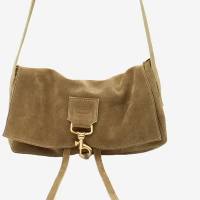 Radica Studio Buttery Suede Bag With Adjustable Drawstring In Brown