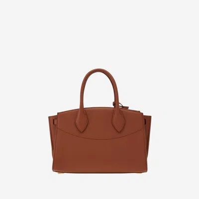 Ferragamo Medium Studio North-west Leather Top Handle Bag In Black