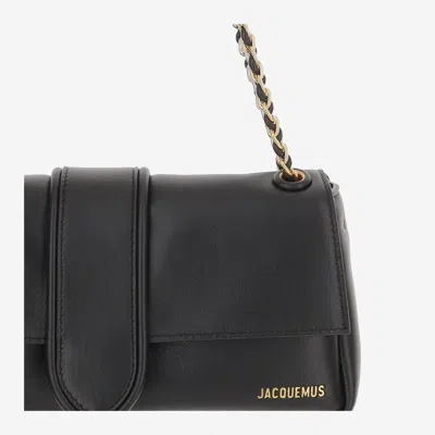 Jacquemus Le Bambino Chaine Nappa Leather Shoulder Bag In Black