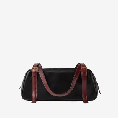 Versace Small Shoulder Bag Lamb And Calf Leather In Black