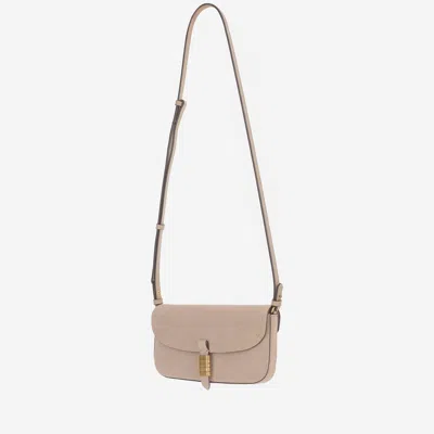 Pinko Medium Saddle Flat Shoulder Bag In Neutral