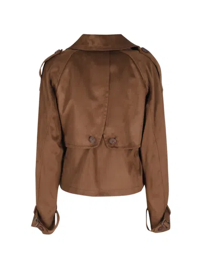 Urbancode Buttoned Jacket In Brown