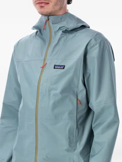 Patagonia Waterproof 3-layer Boulder Fork Jacket With Adjustable Features In Blue