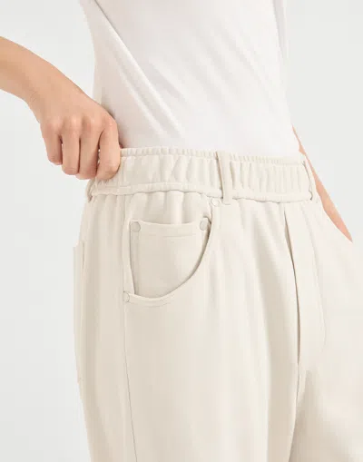Brunello Cucinelli Elasticated Track Pants In White