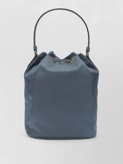Prada Bucket Bag Adjustable Strap Top Handle In Blue