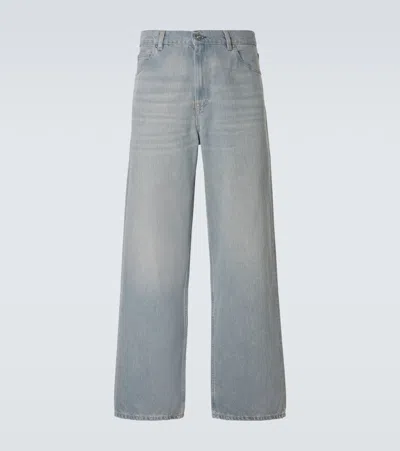 Our Legacy Vast Cut High-waisted Wide-leg Cotton Denim Jeans In Pale Coast Wash Blue