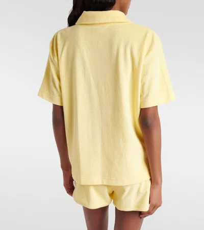 Hunza G Womens Butter Cuban Short-sleeve Terry Toweling Shirt In Yellow
