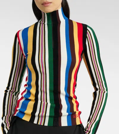 Loewe Women Multicolour Striped Ribbed Top, S Luxury Tops For Women Darveys In Multi