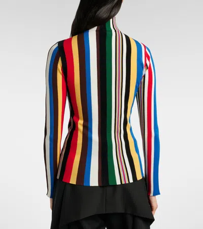 Loewe Women Multicolour Striped Ribbed Top, S Luxury Tops For Women Darveys In Multi
