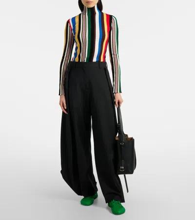 Loewe Women Multicolour Striped Ribbed Top, S Luxury Tops For Women Darveys In Multi