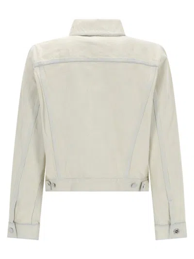 Apc Long-sleeved Single-breasted Denim Jacket In Neutral