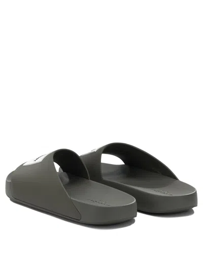 Givenchy Label Slide Flat Mules In Rubber In Multi