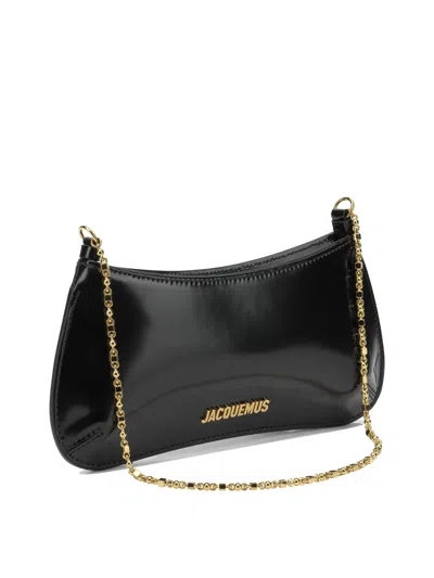 Jacquemus Ex 24hbaw00404ac18a01 Le Petit Bisou Chaine Shoulder Bags Black