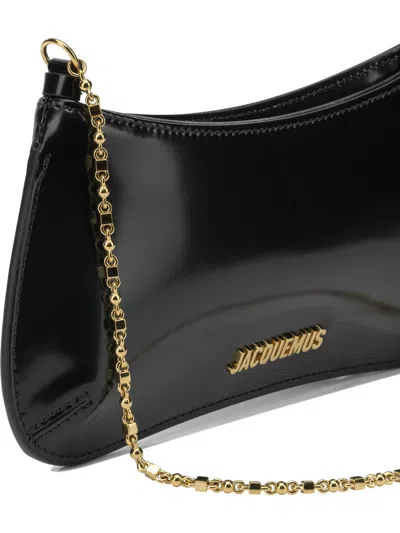 Jacquemus Ex 24hbaw00404ac18a01 Le Petit Bisou Chaine Shoulder Bags Black