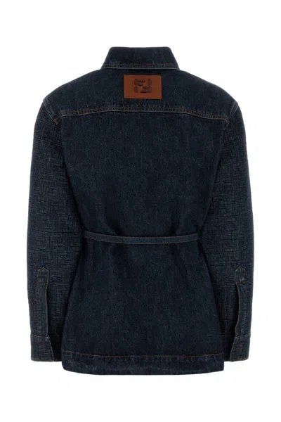 Fendi Denim Jacket In Blue
