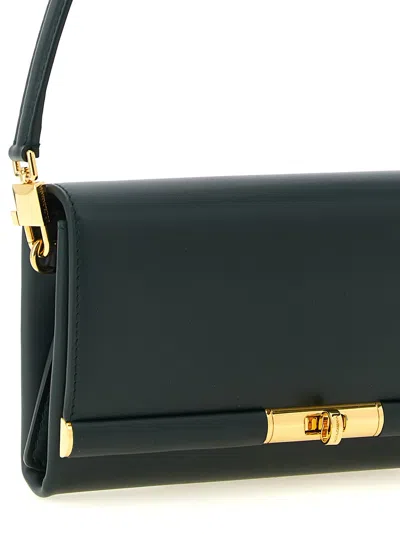 Dolce & Gabbana Marlene Rectangular Shoulder Bag Gold Tone Hardware In Orange