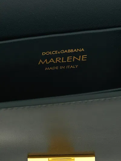 Dolce & Gabbana Marlene Rectangular Shoulder Bag Gold Tone Hardware In Orange