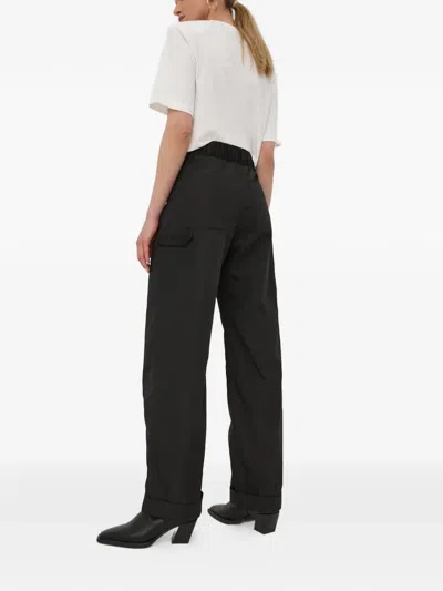 Herskind Elasticated Cargo Trousers In Black